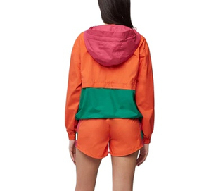 Ensemble coupe-vent court en nylon, sweat à capuche coupe-vent personnalisé pour femme, ensemble décontracté deux pièces en nylon uni avec fermeture éclair et short coupe-vent - Product Image 3