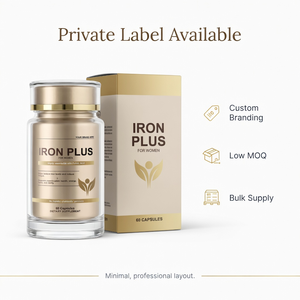 Cápsulas de Hierro de Marca Privada, Suplemento Dietético para Mujeres con Nutrientes Añadidos - Product Image 3