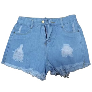 ขนาดบวก S-6XL กางเกงขาสั้นผ้ายีนส์ฤดูร้อนกางเกงขาสั้นผ้ายีนส์ผู้หญิงยืดหยุ่นขนาดใหญ่ที่มีรูพรุน - Product Image 1