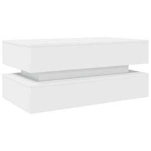 Mesa de centro moderna de madera de ingeniería blanca de tamaño mediano - Product Image 3