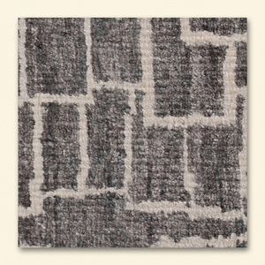 Tapis en laine DECORDEC gris anthracite ivoire, motif mosaïque abstrait, antidérapant, design moderne pour salon, chambre et intérieurs d'hôtels - Product Image 4