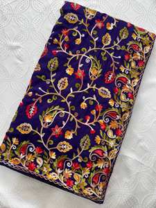 Soft Crush <b>Saree</b> Heavy Lakhnowi Embroidery Modern Winter Summer Designer Wedding Party Wear Embroidered <b>Blouse</b> Women - Product Image 6