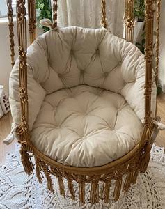 Coussin rond, chaise suspendue, coussin de jardin, coussin de balançoire en macramé, sur mesure - Product Image 3