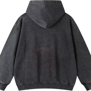 Sudadera con Capucha Extra Grande de Algodón Grueso Lavado para Mujer, con Estilo Vintage para Ropa Casual - Product Image 2