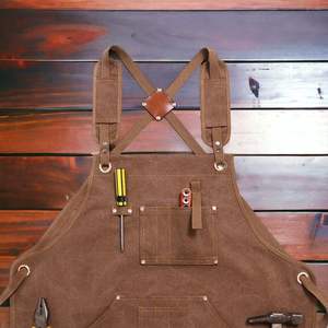 ผ้ากันเปื้อนบาริสต้าแบบปรับได้ ลายซับลิเมชั่น ผ้าลินิน สไตล์ญี่ปุ่น ผ้าแคนวาสสีดำสั่งทำพิเศษ สำหรับงานร้านอาหาร บาร์ - Product Image 5