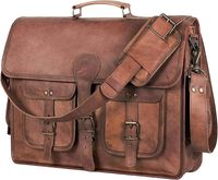 Sac à bandoulière en cuir vintage très demandé pour ordinateur portable avec poignée, fermeture robuste, idéal pour le bureau, disponible à l'exportation