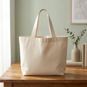 Sac en toile naturelle de qualité supérieure 10 oz, 18 x 15 x 5 cm, sac fourre-tout imprimé en gros pour cadeaux d'entreprise et promotions - Product Image 3