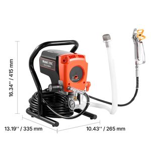 Spruzzatore di Vernice Airless ad Alta Pressione 900W 3300PSI, Spruzzatore Elettrico HVLP con Spazzola per Pulizia, Tubo di Prolunga e Ugelli - Product Image 4