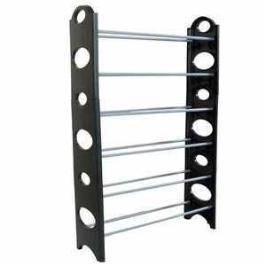 Mobiletto Portascarpe Moderno Stile Fattoria per 18 Paia, Arredamento per Soggiorno, in Ferro - Product Image 2