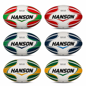 ลูกรักบี้รุ่นใหม่ล่าสุด OEM/ODM ปี 2022 คุณภาพระดับโปร พร้อมโลโก้สั่งทำได้ ยี่ห้อ HANSON รุ่น TRMB09 วัสดุยางสังเคราะห์คุณภาพสูง - Product Image 6