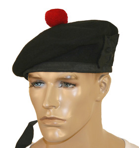 Black Plain Balmoral Bonnet – Traditional Scottish Highland <b>Hat</b> - Product Image 1