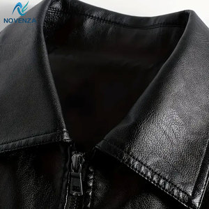 Chaqueta de Motocicleta Moderna de Cuero Vacuno, Impermeable, Cortavientos, de Secado Rápido, Ligera, Ajustada, para Invierno, Moda Urbana - Product Image 3