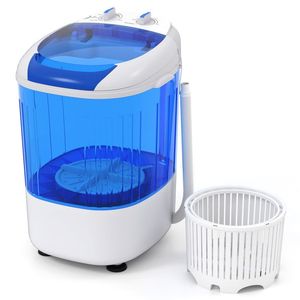 Lavatrice Portatile Mini Semi-Automatica con Capacità di 2,5 kg, Cesto Centrifugo e Tubo di Scarico - Product Image 1