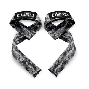 Sangles de musculation en coton à motif camouflage, coutures renforcées, ajustement réglable, poignées antidérapantes en silicone, design léger - Product Image 1