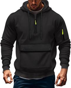 Sweat à capuche zippé pour homme, surdimensionné, de haute qualité, style vintage, effet délavé soleil et usé, délavé à l'acide - Product Image 1