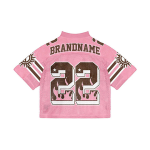 Camisetas de Fútbol Americano Buker para Hombre, Personalizadas, Estilo Urbano, de Malla, con Estampado Completo, Cuello en V, Corte Cuadrado - Product Image 5