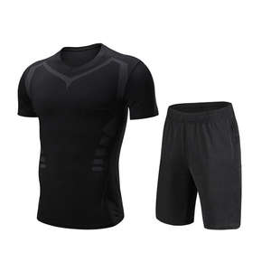 Vêtements de sport pour hommes, entraînement, gym, course à pied, shorts et t-shirt, ensembles deux pièces, matériaux respirants et anti-transpiration - Product Image 4