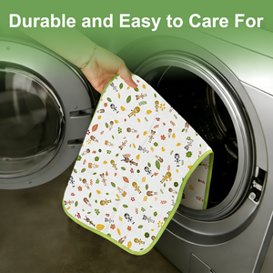 Protège-matelas imperméable en coton à imprimé animal, lavable et réutilisable, pour bébé, tout-petit et enfant - Product Image 5