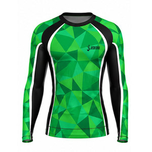 High Quality Custom Logo Sublimation Men's Rash Guard Long Sleeve Seamless Compression Top Quick Dry Breathable Gym Fitness Wear - Product Image 1
