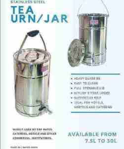 HEAVY DUTY COMMERCIAL STAINLESS STEEL TEA URN 20 LITER <b>MIRROR</b> FINISH HOT WATER DISPENSER CATERING USE - Product Image 2