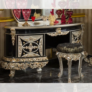 Royal Classic <b>Dressing</b> Table Solid Mahogany With Mirror and Drawers Makeup Vanity Luxury <b>Dressing</b> Table Chair for Villa Bedroom - Product Image 6