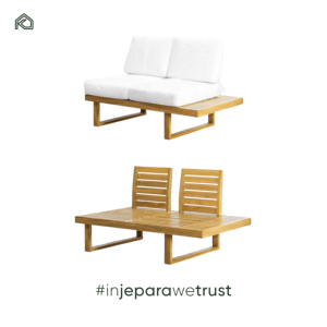 Banco de Comedor de Teca Sólida Resistente a la Intemperie para 2 Personas, Muebles de Jardín Impermeables - Product Image 4