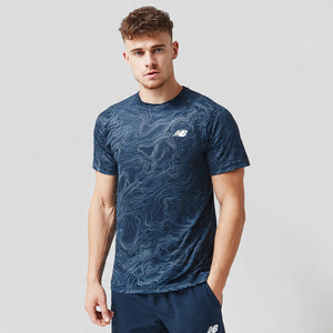 T-shirts de compression pour hommes pour l'entraînement en salle de sport, haute élasticité, séchage rapide, sublimation, t-shirt athlétique imprimé pour hommes, hauts d'entraînement - Product Image 3