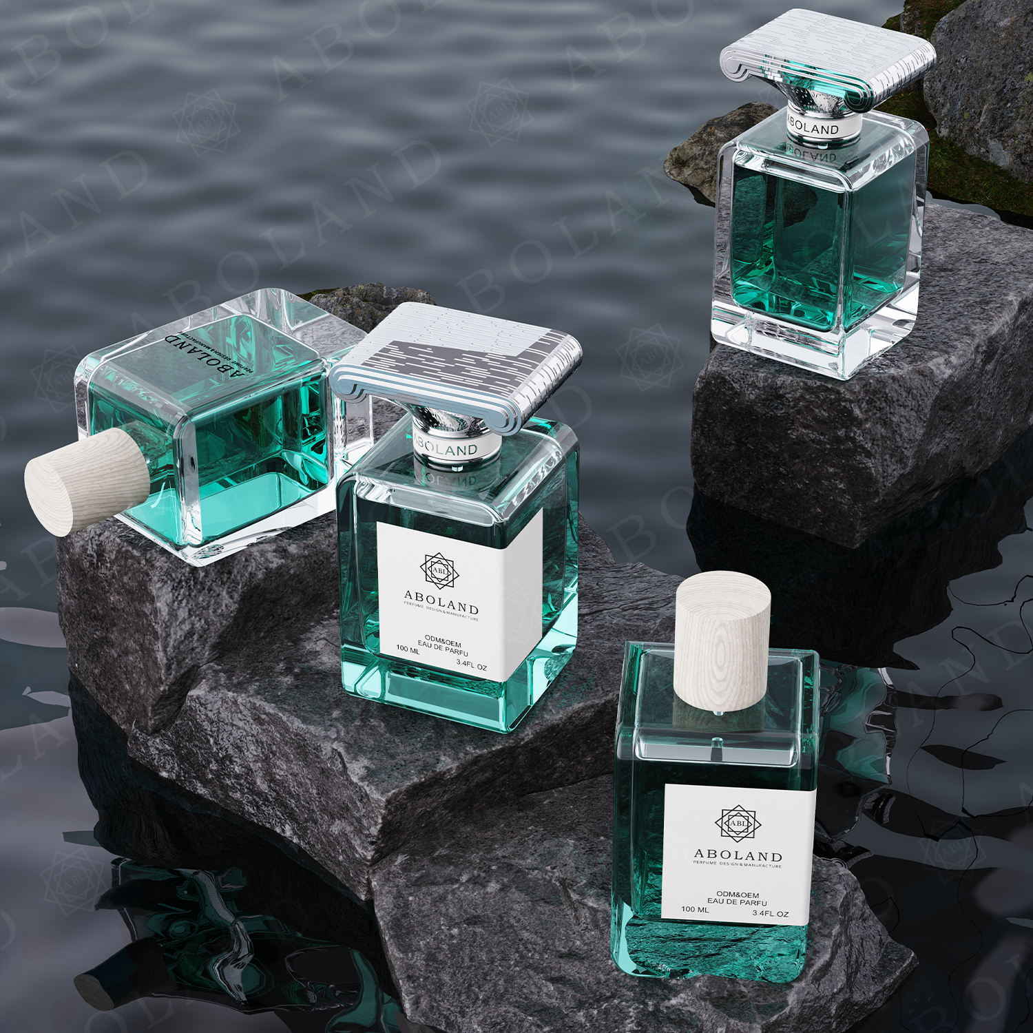 luxury perfume bottle with box and cover and carrybag for costamised