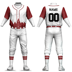 Ensemble de maillot et pantalon de baseball personnalisés avec impression par sublimation pour l'entraînement et les matchs, léger et performant, uniforme de baseball pour hommes - Product Image 1