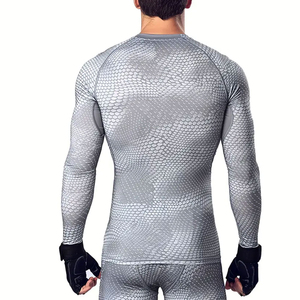 OEM Custom Manufacturer Muscle Quick Dry Slim Fit Gym Sports <b>Long</b> <b>Sleeve</b> Compressed <b>t</b> <b>Shirt</b> for <b>Men</b> - Product Image 3