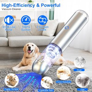 Aspirapolvere Portatile per Auto Senza Fili, Potente Aspirazione 16kPa, 2 Velocità, Filtrazione, Luce LED SOS, Ricaricabile, Leggero - Product Image 2