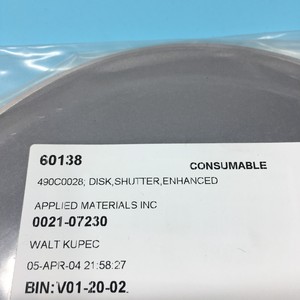 AMAT 0021-07230 ชัตเตอร์ดิสก์ ขนาด 8 นิ้ว แบบ SNNF พร้อมคลิปหนีบ - อุปกรณ์และอะไหล่เซมิคอนดักเตอร์ระดับโลกที่เชื่อถือได้ - Product Image 6