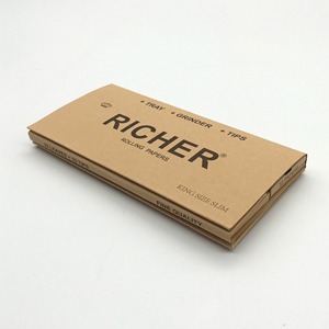 Papier à rouler personnalisé de qualité supérieure 3 en 1 avec plateau, format King Size Slim, papier naturel, conception OEM, papier à combustion lente, fabricant certifié - Product Image 4
