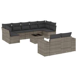 Conjunto de Sofás de Jardín Grises de 6 Plazas, Muebles de Ratán para Exteriores Resistentes a la Intemperie, Diseño Contemporáneo - Product Image 4