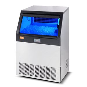 Attrezzature commerciali da cucina 200lbs/24H Freestanding Cabinet macchina per fabbricare il ghiaccio 90 cubetti di ghiaccio 66lbs capacità di stoccaggio LED digitale - Product Image 1