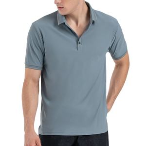 เสื้อโปโลผ้าฝ้ายสีพื้นสำหรับผู้ชาย, เสื้อคอตตอนสวมใส่สบายระบายอากาศได้ดีสวมใส่สบายใส่100% พอดีตัวปกติ - Product Image 4