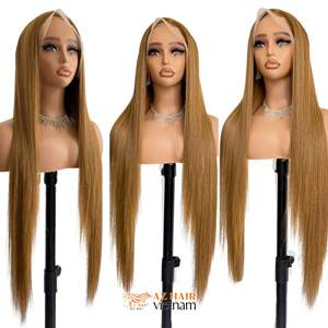 Perruque HD Lace Front droite à os avec double cuticule étirée alignée extensions de cheveux humains Vente en gros couleurs personnalisées - Product Image 4