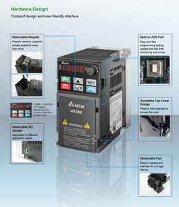 เดลต้า MS300 VFD32AMS43ANSAA สามเฟส380 ~ 480V ไดรฟ์ความถี่ตัวแปร15KW - Product Image 4