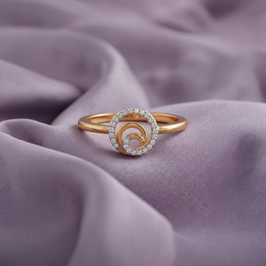 Women's Yellow Gold labgrown Diamond <b>Ring</b> Round Brilliant Cut Spiral Design Engagement <b>ring</b> 10K,14K,18K solid gold & <b>925</b> <b>Silver</b> - Product Image 1