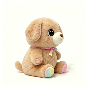 Peluche de cachorro marrón, lindo peluche de perro, peluche de perro sentado, peluche de cachorro color canela - Product Image 1