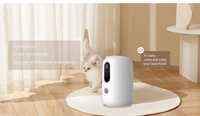 Distributeur automatique de nourriture pour chat et chien de haute qualité avec caméra Wi-Fi, distributeur intelligent de friandises pour animaux de compagnie avec contrôle par application et fonction de programmation, avec bols
