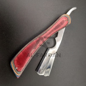 100% Natural Wood Handle Stainless Steel <b>Single</b> <b>Blade</b> Men's Shaving Classic Cut Throat Straight <b>Razor</b> With Custom Logo - Product Image 6