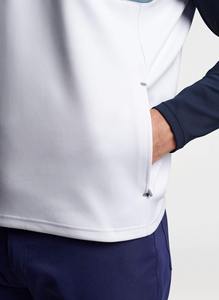 เสื้อฮู้ดซิปหนึ่งในสี่สำหรับผู้ชาย ผ้าฝ้ายฟลีซ 100% ระบายอากาศได้ดี แขนยาว สวมใส่สบายในฤดูใบไม้ผลิ ทรงปกติ ปักลายกีฬา - Product Image 5