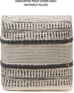 Housse de pouf/tabouret en macramé gris doux 2026 pour intérieur/extérieur, chaise décorative pour la maison, le bureau, le salon, la salle de jeux - Product Image 3