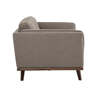Sofá Moderno Minimalista de Tres Plazas Tapizado en Tela con Patas de Metal, Duradero y Cómodo, Modelo FYND, para Apartamento, Villa, Sala de Estar