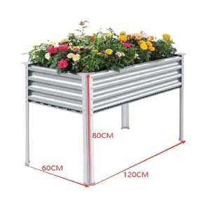 Outdoor Growing Vegetables High Quality Greenhouse 48x32.3x47.8in Galvanized Metal Powder Coated Raised Garden Bed <b>Planter</b> Box - Product Image 2