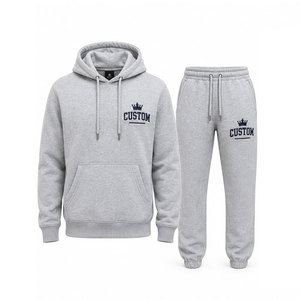 Conjunto Deportivo de Invierno Unisex de 2 Piezas, Sudadera con Capucha de Forro Polar Transpirable, Traje Deportivo para Correr, Hacer Ejercicio, Gimnasio, Entrenamiento Atlético - Product Image 2