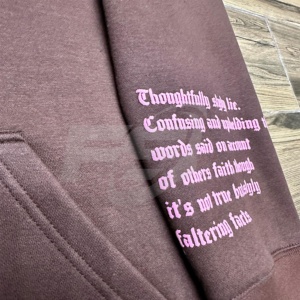 เสื้อมีฮู้ดผ้าฟลีซ500GSM สำหรับผู้ชายโอเวอร์ไซส์ซักไซซ์3D แบบมีซิปปักโลโก้สำหรับฤดูหนาว - Product Image 6