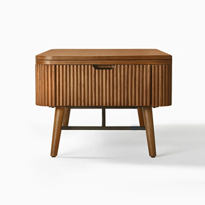 Table basse multifonctionnelle en bois avec tiroirs, couleur teck brun, pour salon, ensemble de canapés, meubles de maison - Dira - Product Image 3