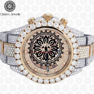 Charm_Jewells Luxury Unisex Watch Stainless Steel Bracelet Round Dial Analog Quartz Movement 42mm <b>Chronograph</b> Fashion Jewelry - Product Image 3